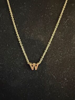 kate spade Gold 'W' Initial Pendant Necklace